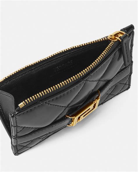 versace la greca card holder|Greca Goddess Card Holder Black,Gold .